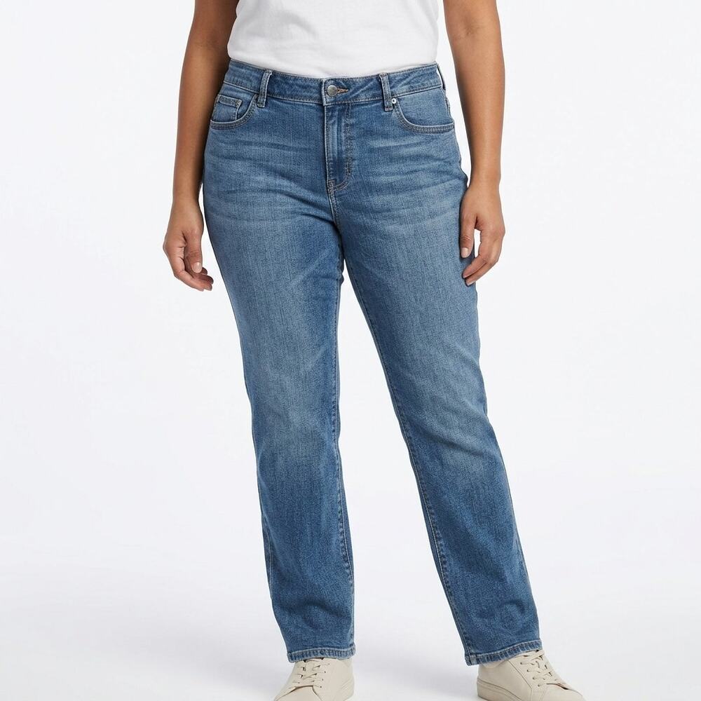 White House Black Market Blanc Blue Stretch Jeans Women Size 4